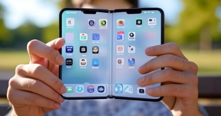 Skládací iPhone, koncept podle AI