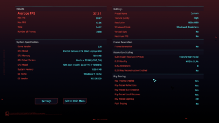 Lenovo LOQ benchmark