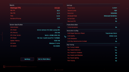 Lenovo LOQ benchmark