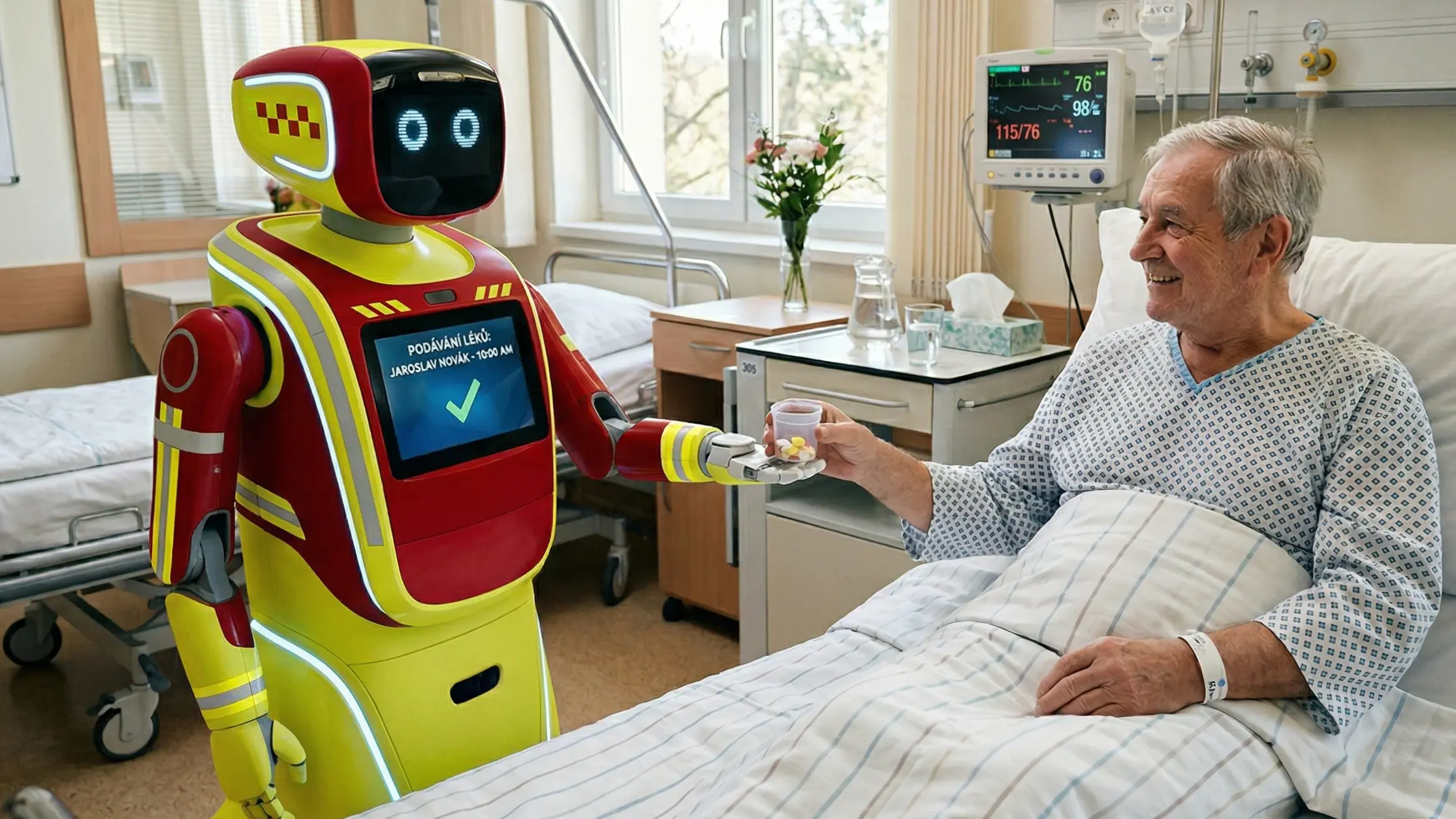 Umělá inteligence podává pacientovi léky
