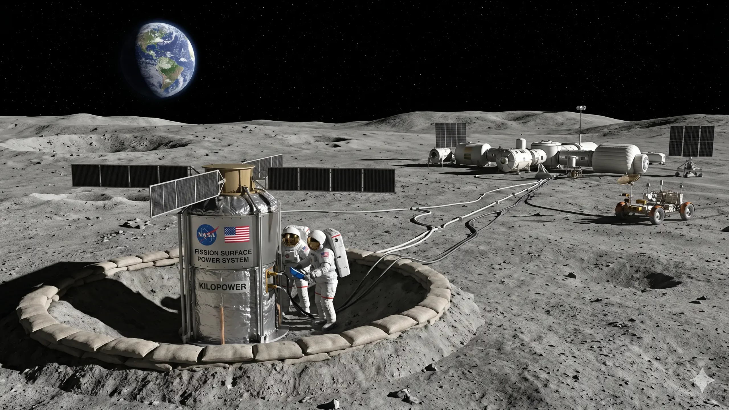 NASA jaderný reaktor na Měsíci