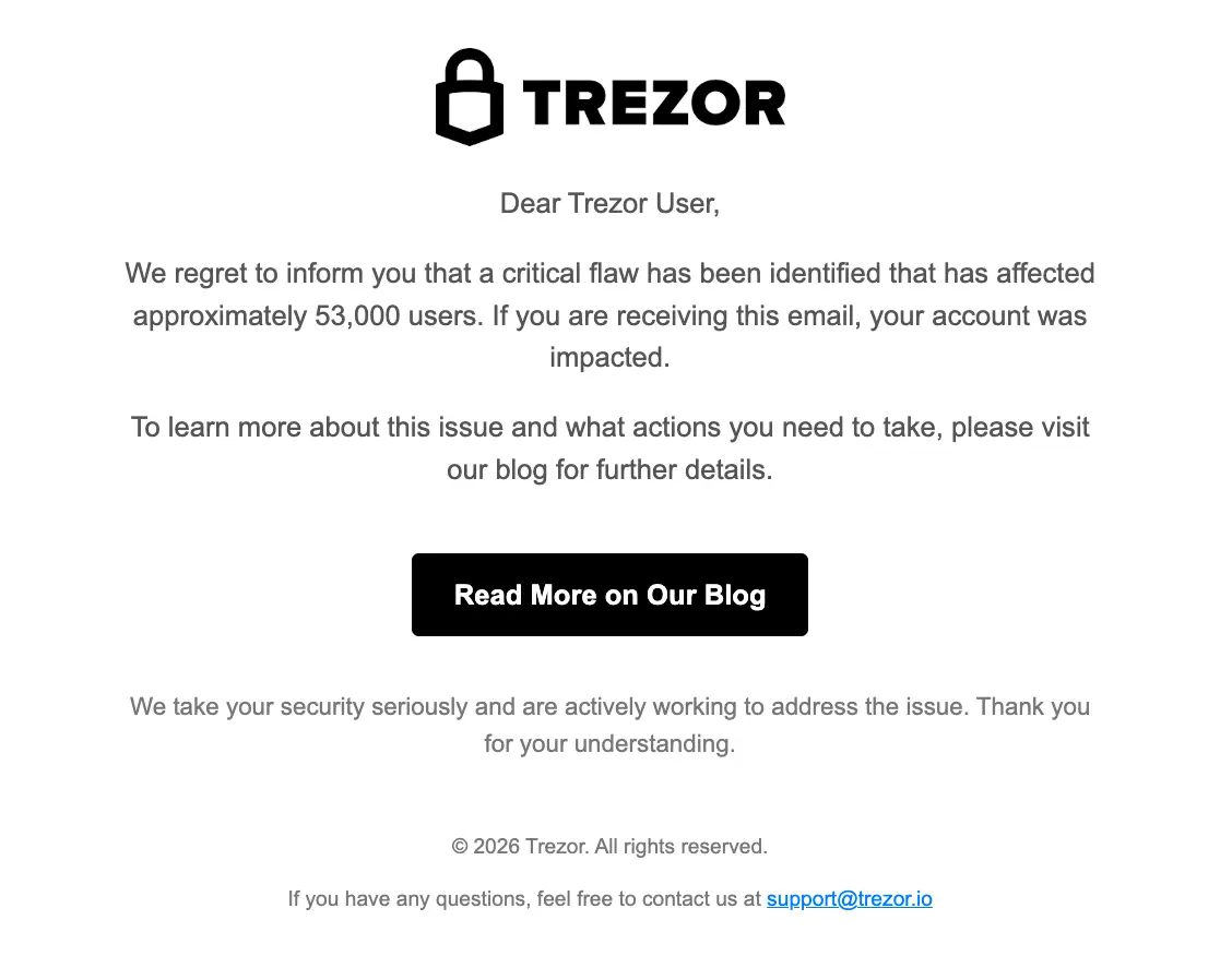 Trezor phishing