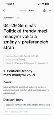 plaud note pro zápisky
