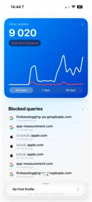 NextDNS aplikace